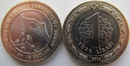 1 Lira 2016 In memory of the martyrs of July 15