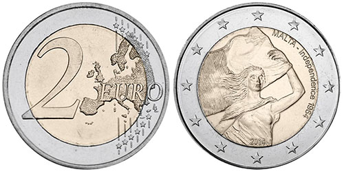 2 Euros Independence in 1964