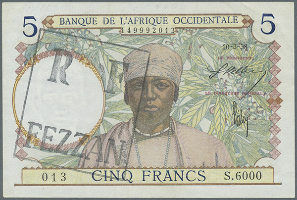 Libyan FEZZAN Francs SCWPM m9